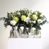 Set of White Flower Bottles
