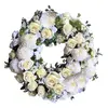 Wreath White & Green Medium