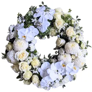 Wreath White & Green Large