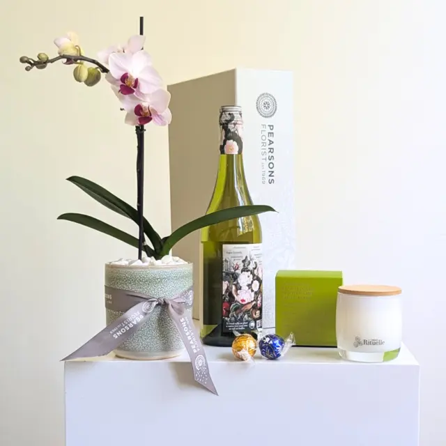 Orchid & White Wine Hamper