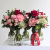 Set of Romantic Flower Bottles