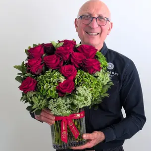 Hearts on Fire Rose Vase