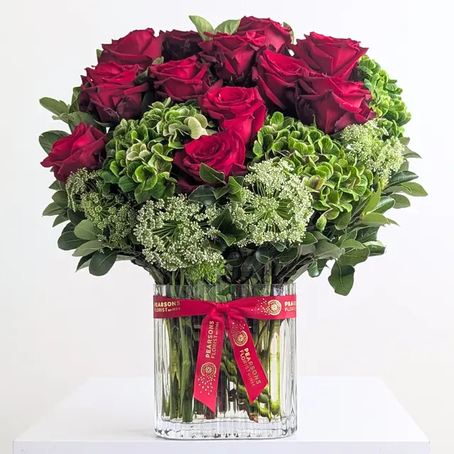 Hearts on Fire Rose Vase