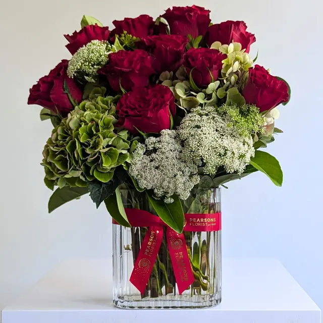 Hearts on Fire Rose Vase