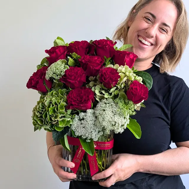 Hearts on Fire Rose Vase