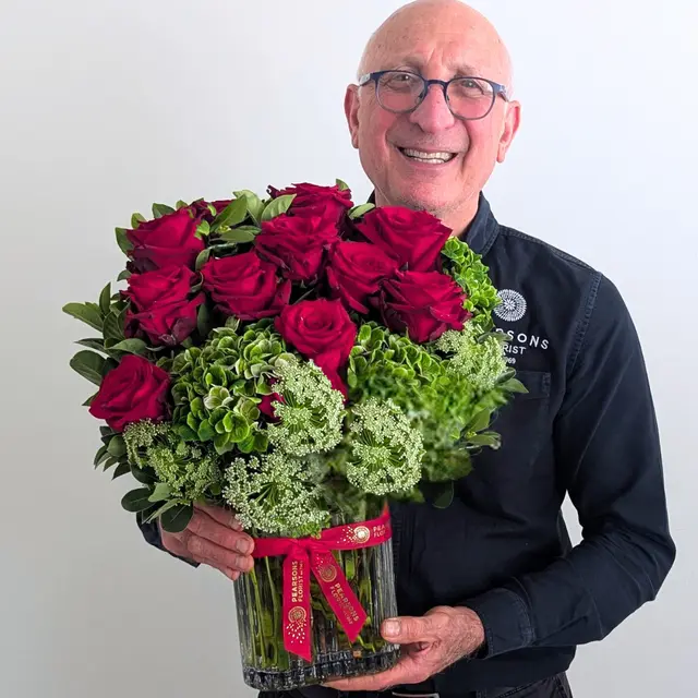 Hearts on Fire Rose Vase