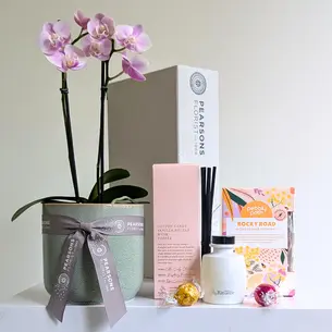 Orchid & Fragrance Diffuser Pink Hamper