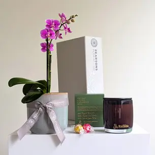 Mum's Orchid & Candle Hamper