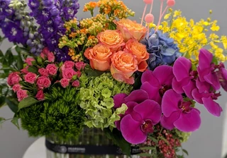 Rainbow Flowers For Mardi Gras!