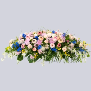 Casket Cover of Seasonal Flowers