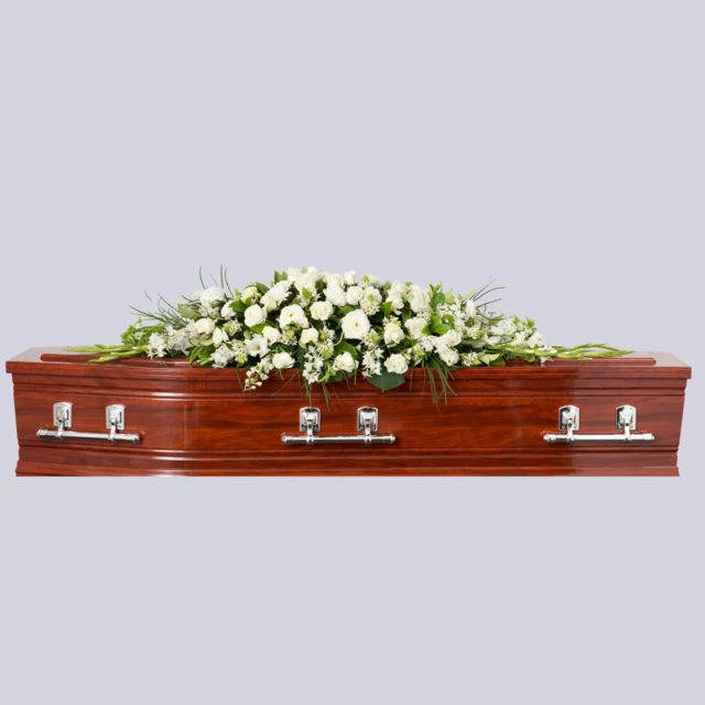 Casket Cover of White Flowers