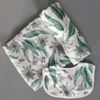 Flannel Flower Wrap & Bib Set