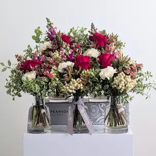 Set of Festive Flower Bottles