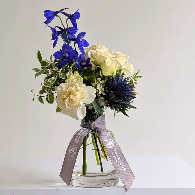 Single Blue Touch Flower Bottle