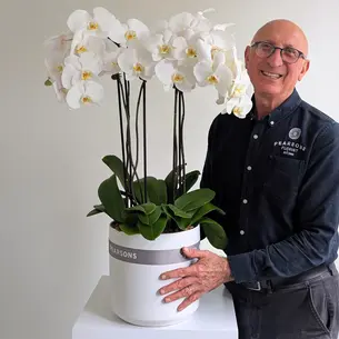 Luxe White Orchid Bowl