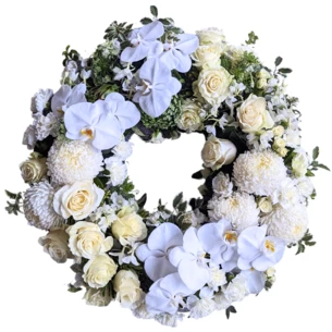 Wreath - White and Green