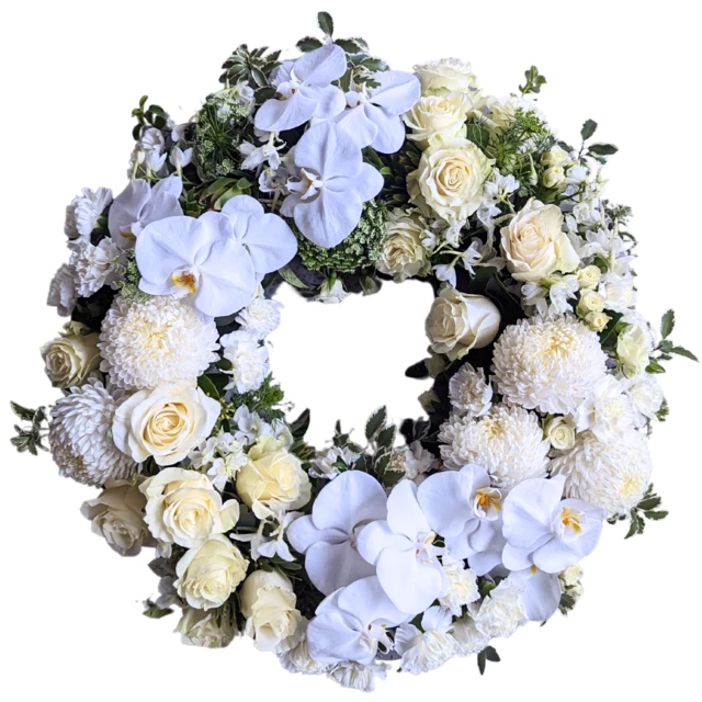 Wreath - White and Green